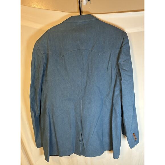 VTG Levis Panatela Mens 48R Denim Western Blazer 70s Retro Jacket - Picture 2 of 9